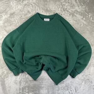 Vintage 90’s USA Olympics Green Blank Pullover Sweatshirt Size Large